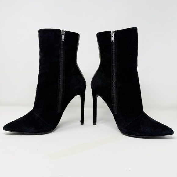 Steve Madden women’s Wagu black suede Boots/ Booties / Ankle Boots size 7.5 - Picture 6 of 15